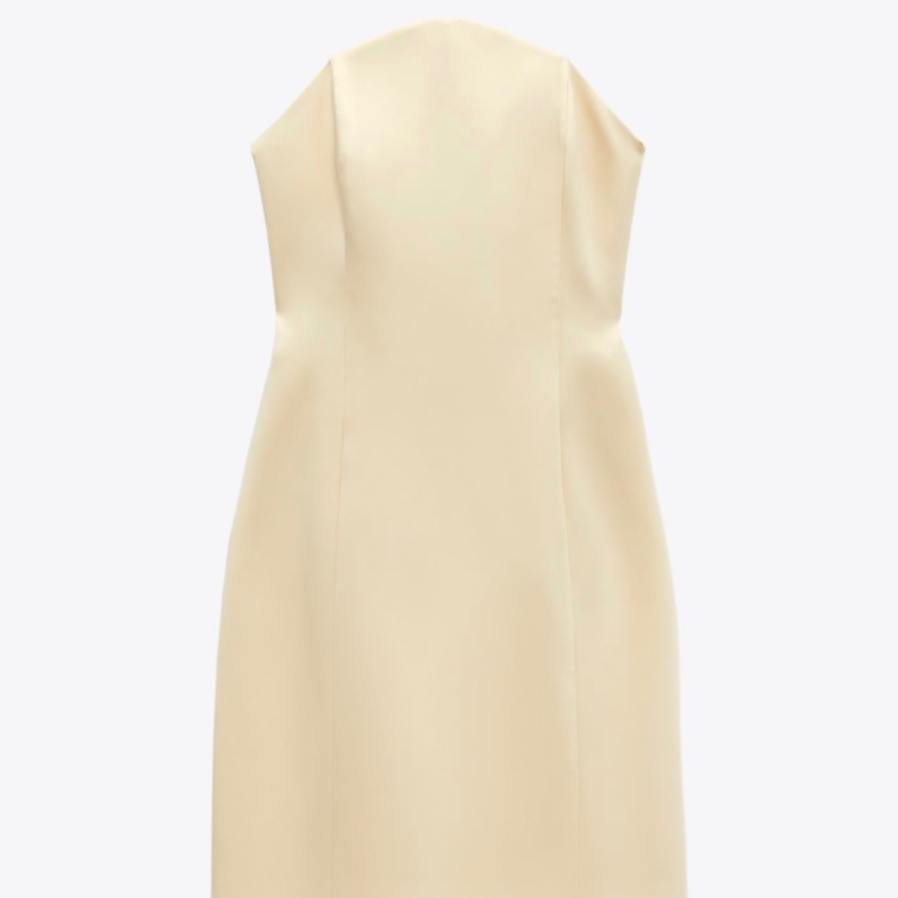 Zara Satin Effect Midi Dress